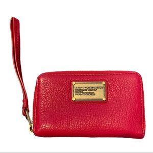 Marc by Marc Jacobs red Classic Q Wingman Wristlet